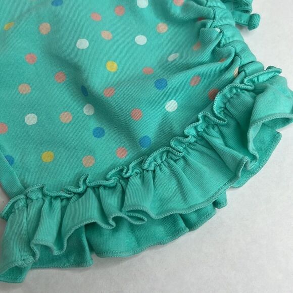 Matilda Jane lime green polka dot cinched and ruffled shorts size 6 NWOT - Picture 6 of 9